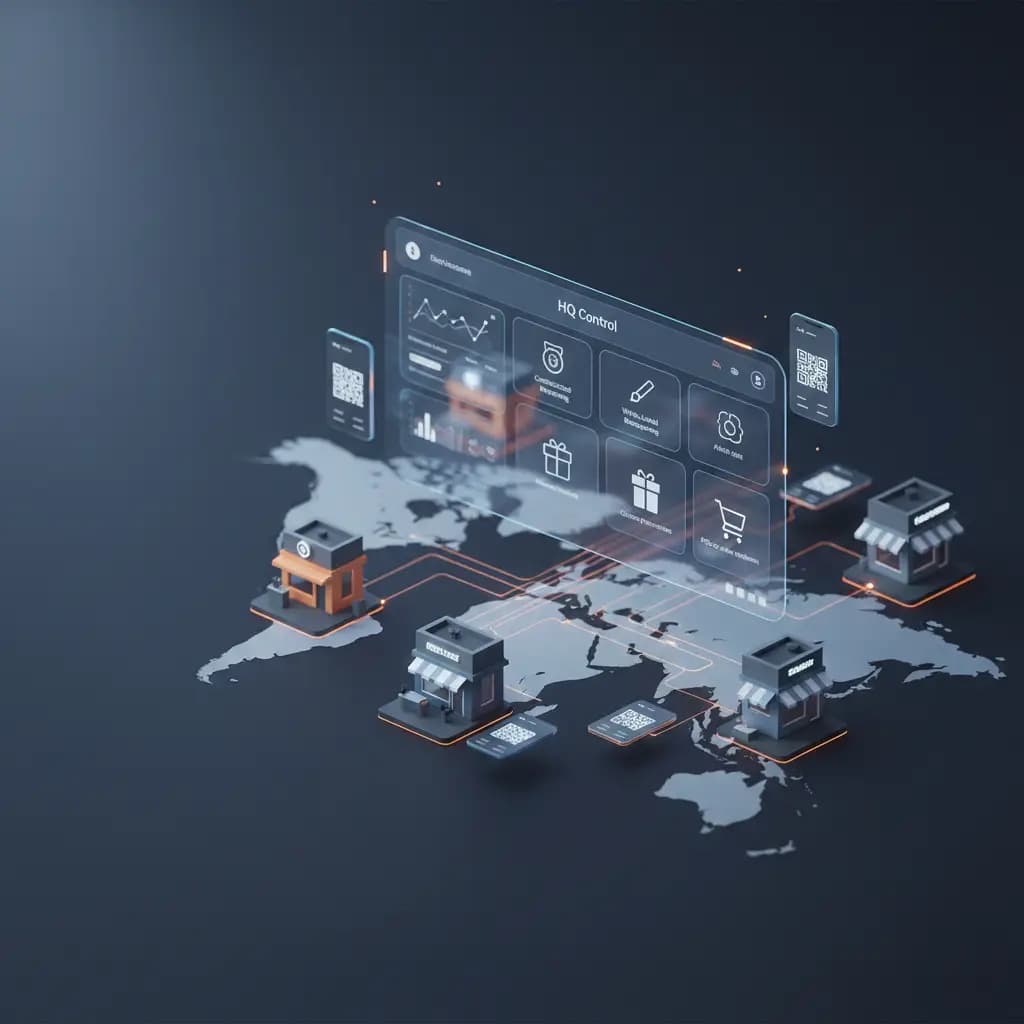 Multi-location franchise gift card management